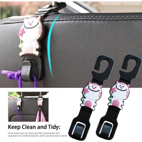 2PCS Universal Car Seat Back Hook Car Accessories Interior Portable Hanger Holder Storage For Car Bag Purse Cloth Decoration