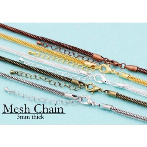 20 pcs - 18 Inch Mesh Chain Necklace, New Snake Chain Necklace, Women Mens Necklace, Thick Necklace Chain Trendy