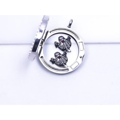 20pcs/lot Halloween Ghost Floating Charms Living Glass Memory Locket Necklaces Jewelry Accessories F1128