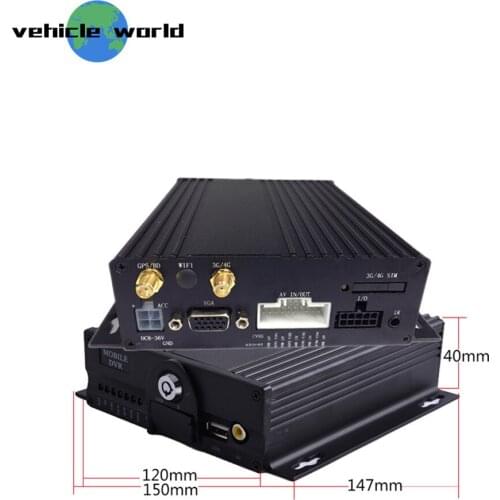 4Channels 2.0MP AHD 1080P Double SD Card Trailer Truck Car Taxi School Bus Mobile DVR built in GPS 3G