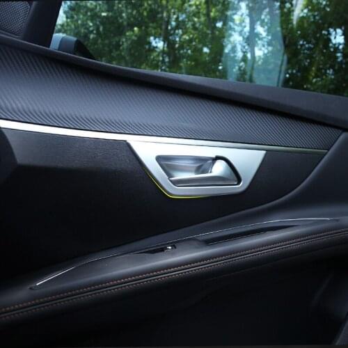 4PCS ABS Inner Door Handle Bowl Decor Frame Inside Handle Cup Trim Cover Stickers Bezel for Peugeot 4008 2017 Car-Styling