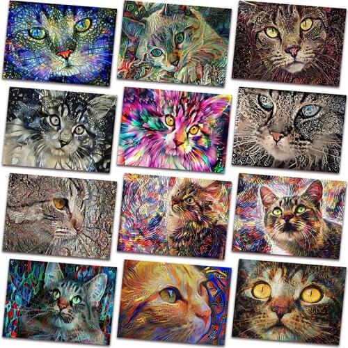 Diamond Embroidery DIY Diamond Painting Cross Stitch Kit Animal dog cat 5D Needlework Diamond Home Decoration