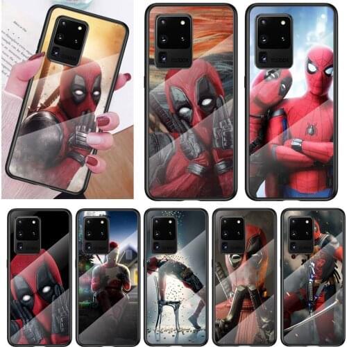 Tempered Glass Cover Deadpool Marvel Dead Pool For Samsung Note 20 Ultra Note 10 Lite Plus 5G Note 8 Note 9 Phone Case