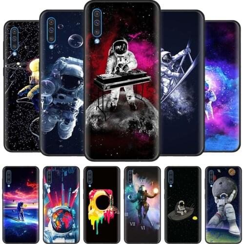 Space Moon Astronaut Capa for Samsung Galaxy A70 A50 A40 A30 A20 Soft Silicone Cases A70s A10 A20e A10e A50s Phone Coque