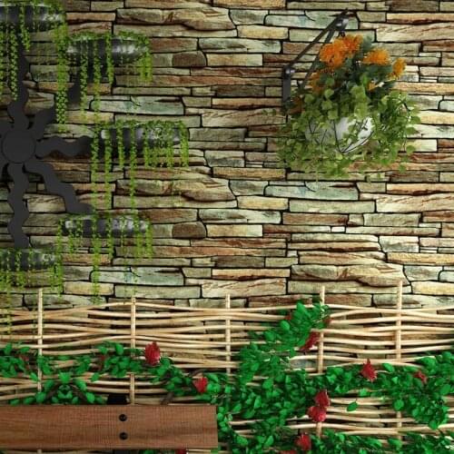 Rustic Vintage 3d Effect Stone Brick Wallpaper Roll For Walls Living Room Wallpaper For Bedroom Tv Background Papel De Parede 3d