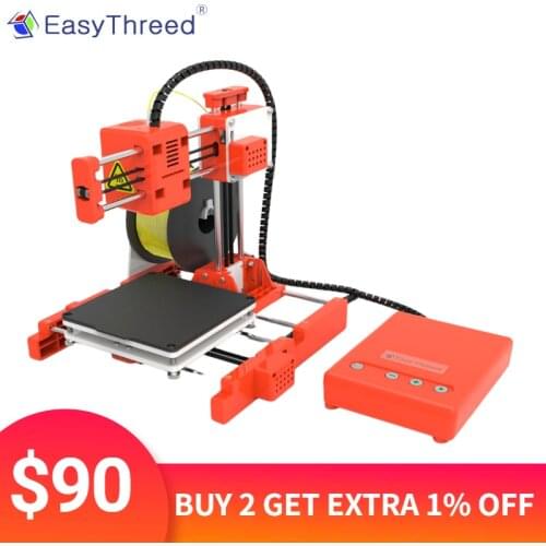 EasyThreed Mini Desktop Children 3D Printer Kit 100*100*100mm Print Size Mute Printing with TF Card PLA Filament Impresora 3D