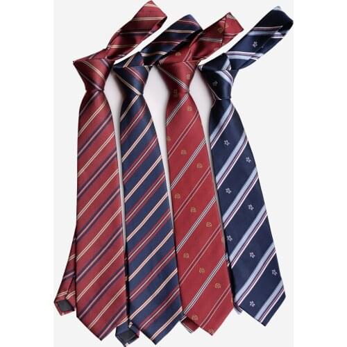 Uniform Mens and Womens Necktie College Style Shirt Accessories Versatile Handsome Japanese School Uniform Bow Tie Tide Stripe