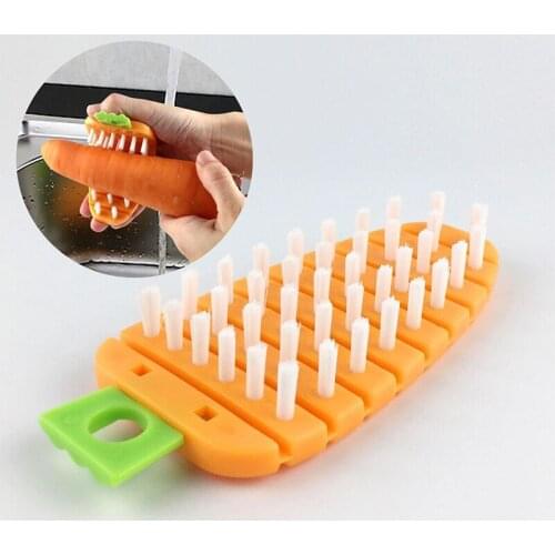 Kitchen Cleaning Brush Pot Pan Sponge Scrubber Fruit Vegetable Dish Silicone Dishwashing Brush For Bathroom Window Gap Household