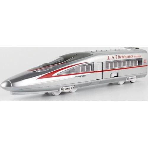 Ming sheng Alloy Models City Rail Fuxing Train Train Toy Model Sound and Light Warrior Display Box