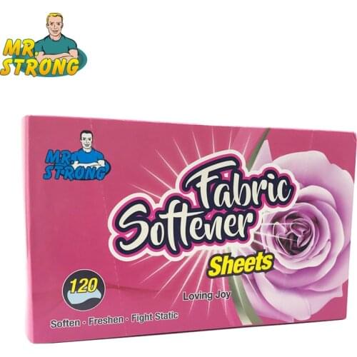 Mr.Strong 120Sheet/Box Brand Loving Joy Tumble Dryer Sheet Environmentally Fabric Softener Sheet Control Static Cling In Fabrics