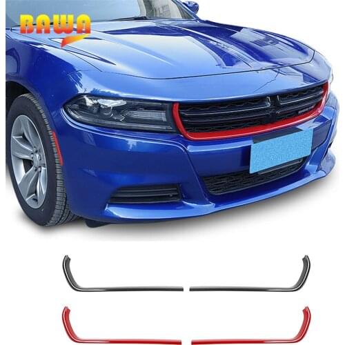 BAWA Car Stickers Front Grille Decoration Strip Trim Accessories For Dodge Charger 2015+ Car Styling