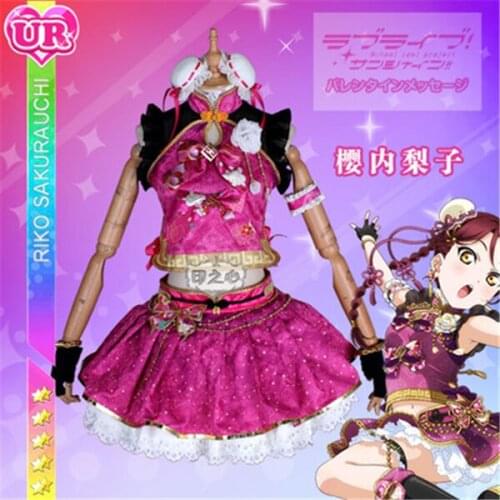 2019 Anime Clothes Love Live Sunshine Aqours Riko Sakurauchi Cosplay Costume Chinese dress gorgeous cheongsam awaken A