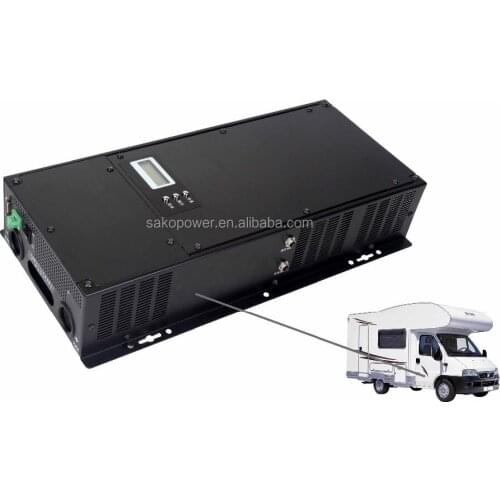 Single Phase Pure Sine Wave Height 100mm DC AC Power Inverter with Charger 2000W 12V 220V Inverter for Camper Car Use