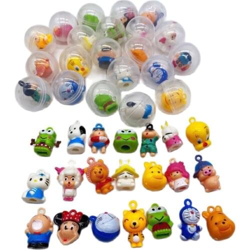 Diameter 3.2cm clear plastic capsules toy balls with different figure toys mini dolls mix for vending machine