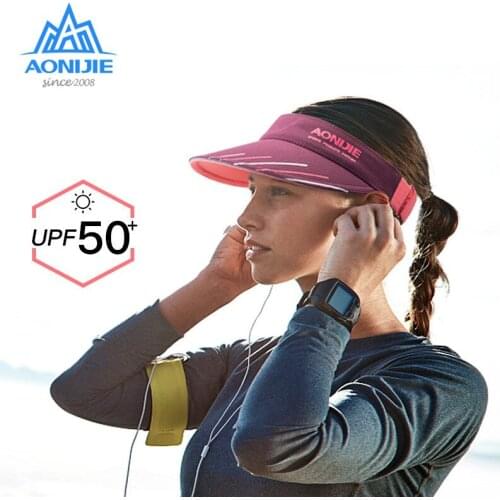 AONIJIE Adjustable Sun Visor Cap Hat For Men Women Summer Sports Wide Beach Golf Fishing Marathon Running Cycling Cap E4113