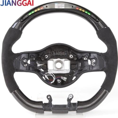 Alcantara Steering Wheel Fit For Mercedes AMG C63 W212 W205 W204 W213 2012-2020 Model LED Shift Light Carbon Fiber Wheel