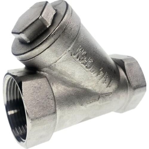 304 Type Y three way Strainer Filter Stainless Steel female Jointer Pipe Connection connector Fittings