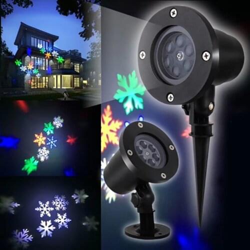 Waterproof Moving Snowflake Laser Projector light Christmas New Year LED Stage Light Outdoor Snow Party Garden Landscape Lamp