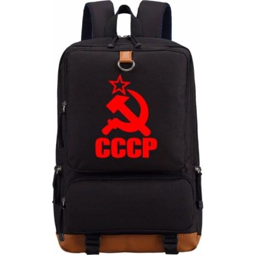 WISHOT CCCP Russian Backpack Shoulder travel School Bag Bookbag for teenagers Casual Laptop Bags