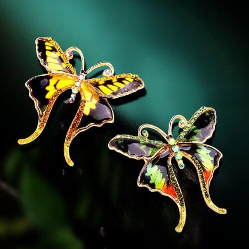 WYBU Butterfly Brooch Women Gold Zinc Alloy Brooch Exquisite Crystal Flower Butterfly Insect Hot Sale Party Gift For Men