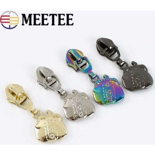 10pcs 3# 5# DIY Handbag Cartoon Metal Zipper Pull Head for Clothes Bag Shoes Luggage Zippers Slider Repair Sewing Accessories