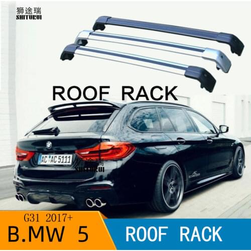 2Pcs Roof bars For BM.W 5-Series Touring wagon 5-dr Estate G31 2017-2021 Aluminum Alloy Side Bars Cross Rails Roof Rack Luggage