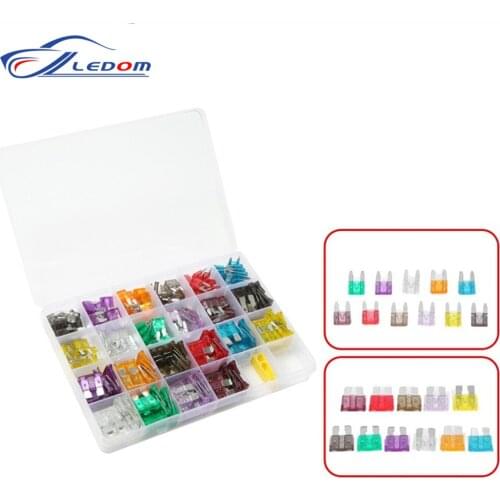 220pcs Small Standard Car Fuse Mixed Fuses Blade Automatic Auto Fuse 2A 3A 5A 7.5A 10A 15A 20A 25A 30A 35A 40A