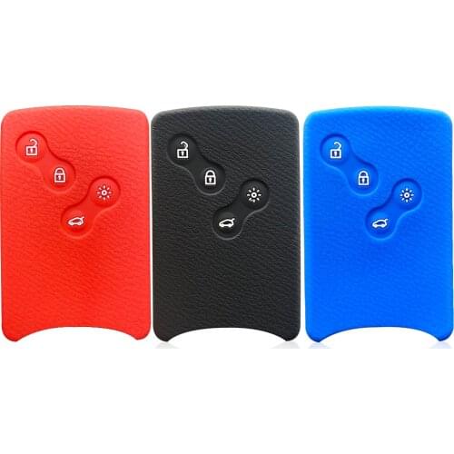 4 Button Remote Silicone Key Case Cover for Renault Laguna 3 Fluence Zoe Captur Clio Nema Scenic Koleos Holder Protection Fob