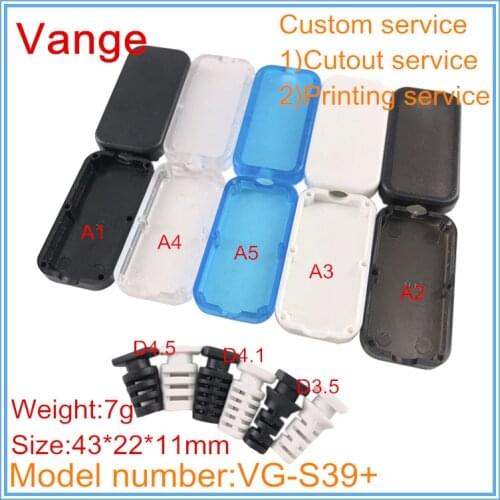 5pcs/lot extruded injection case 43*22*11mm ABS plastic material instrument box diy wire protector for wire connector