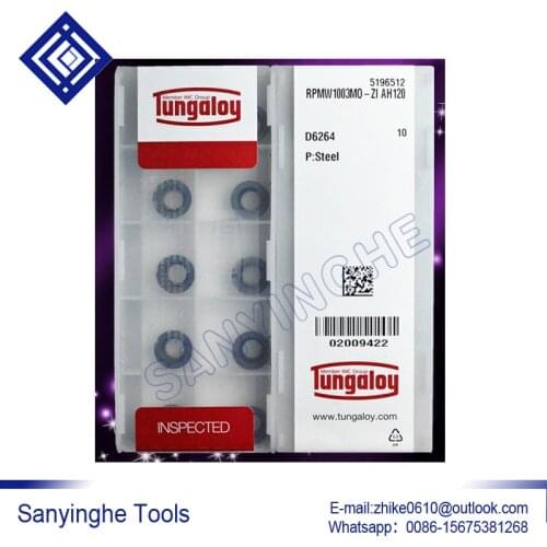 Free shipping high quality sanyinghe 50pcs/lots RPMW1003MO-ZI AH120 cnc carbide milling insert