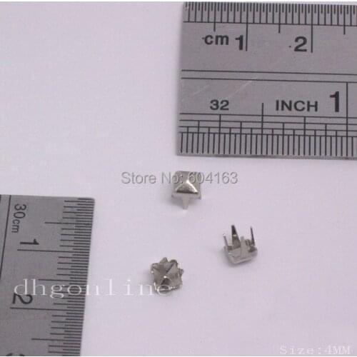 500 PCS 4mm 5/32'' Stud PYRAMID Biker Punk Rock Spot Nailhead leatherCraft Shoes Bag