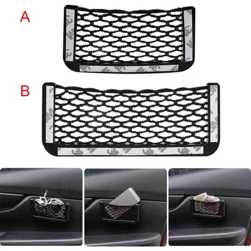 Auto Multi-function Small Bag Car Phone Storage Mesh Pocket Car Supplies Car Storage Bag Case For Debris Small Items CS-318
