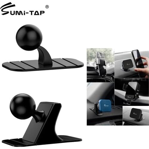 Sumitap Car Holder 17mm Ball Head Universal Dashboard Suction Base Car Phone Holders Magnet Support Gravity Bracket Mobile Stand