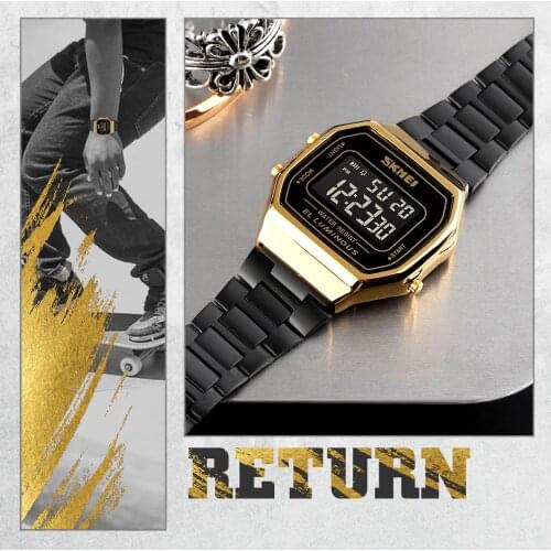 SKMEI 1647 Fashion Men Digital Wristwatch Luxury Chrono Alarm Casual Stopwatch Women Dress Waterproof Electronic Clothes Clock