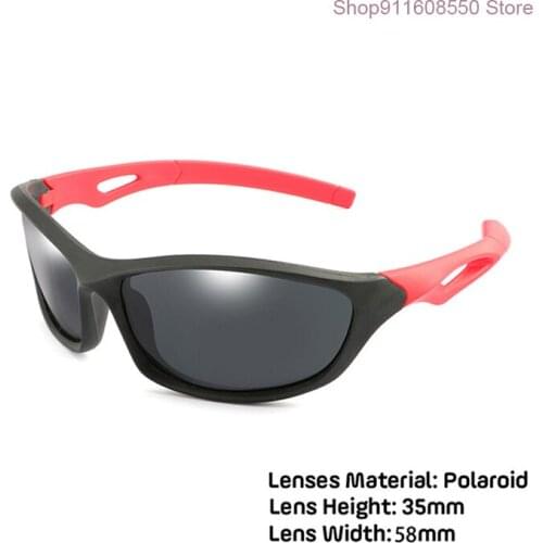 ChildrenTR90 Polarized Sunglasses Kids Cool Sun Glasses 100% UV400 Eyeglasses for Boy Girl With Pouch Oculos De sol Hot GOZLUGU