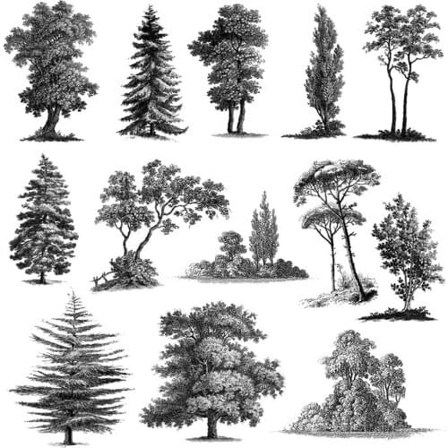 DABOXIBO Trees Clear Stamps Mold For DIY Scrapbooking Cards Making Decorate Crafts 2021 NEW Arrival