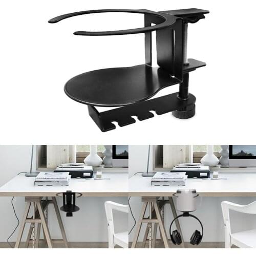 Aluminium Alloy Headphone Holder Hanger Headset Bracket 360 Rotation Metal Wall Clamp Earphone Desktop Mount Stand