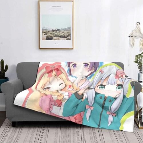 Eromanga Sense Blankets Fleece Spring Autumn Manga Breathable Warm Throw Blankets for Bedding Office Bedding Throws