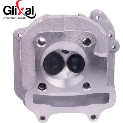 Glixal GY6 150cc Chinese Scooter Engine 57.4mm EGR Cylinder Head Assy with Valves for 4T 157QMJ ATV Go Kart Buggy Moped Quad