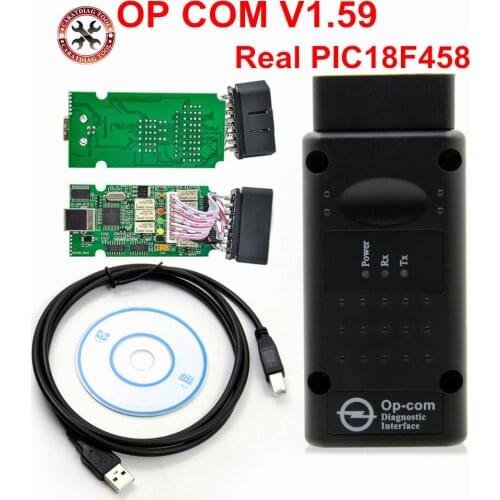 2018 Hot Selling The Professional Diagnostic Tool For Opel OP COM V1.59 OP-COM With Real PIC18F458 Chip Auto Scanner