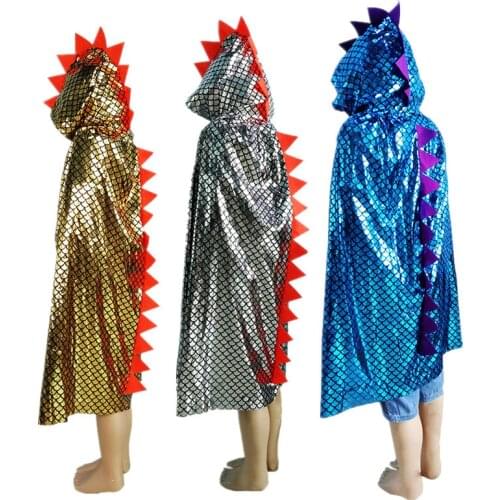 Halloween Boys Girls Dinosaur Cloak Witch Costume Child Cape Masquerade Kids Cosplay Costume Props