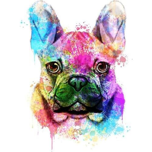 Square/round Diamond Diamond Embroidery Color French Bulldog Diamond Painting Cross Stitch Kit Rhinestone Mosaic Decoration