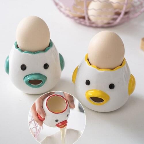 Cartoon Chicken Egg White Separator Egg Separator Egg Yolk Protein Filter Egg Holders Ceramic Baking Tool Kitchen Accessories