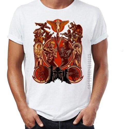 Mens T Shirt He-Man and The Master of The Universe Skeletor Awesome Artwork T-shirts Homme Graphic Tops & Tees O-Neck Camiseta