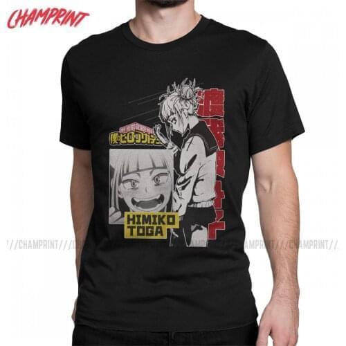 Men Himiko Toga My Hero Academia T Shirts Pure Cotton Clothing Fun Short Sleeve Crew Neck Tees Birthday Gift T-Shirt