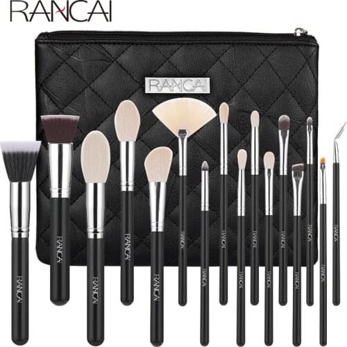 RANCAI Makeup Brushes Set 16pcs Foundation Powder Eyeshadow Contour Concealer Cosmetic Make up Brush With Bag Free Shipping