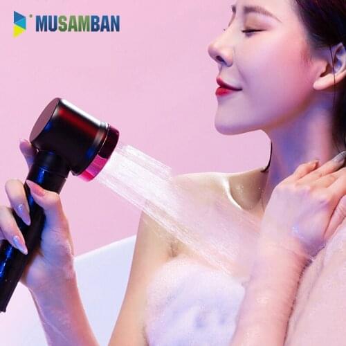 MUSAMBAN Dechlorination Pressurized Shower HeadHigh Pressure Water Saving White Beauty Shower Head Bathroom Accessories Set