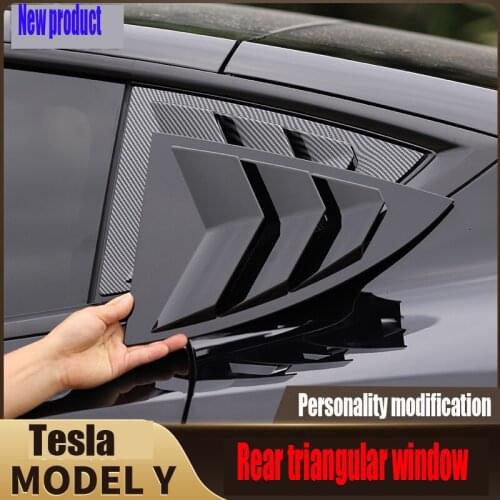 Applicable to 21 Tesla ModelY rear triangular blinds modelY modified spoiler triangular window decoration