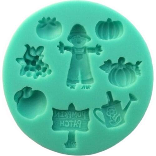 Scarecrow Farm Silicone Mold Fondant Cake Silicone Decorating Tools Baking Mold