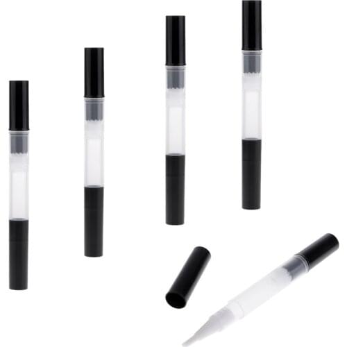 Empty Pen with Brush Cosmetic Container Nail Polish Lip Balm Tube